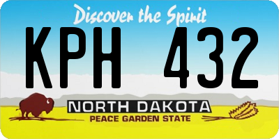 ND license plate KPH432