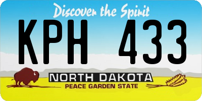ND license plate KPH433