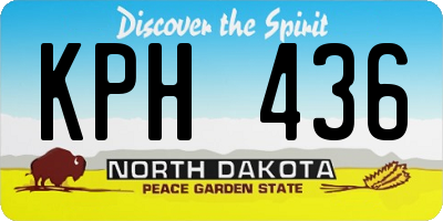 ND license plate KPH436