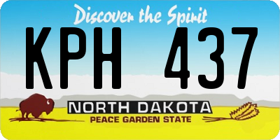 ND license plate KPH437