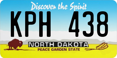 ND license plate KPH438