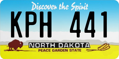 ND license plate KPH441