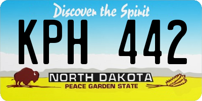 ND license plate KPH442