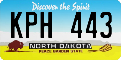 ND license plate KPH443