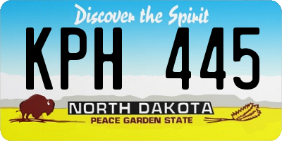 ND license plate KPH445