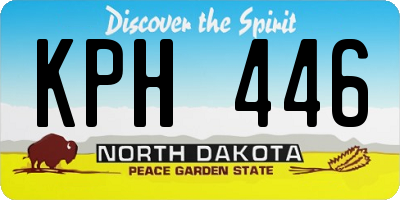 ND license plate KPH446