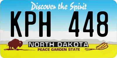 ND license plate KPH448