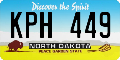 ND license plate KPH449
