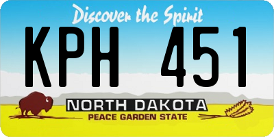 ND license plate KPH451