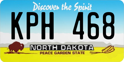 ND license plate KPH468