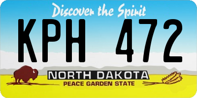 ND license plate KPH472