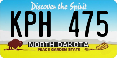 ND license plate KPH475