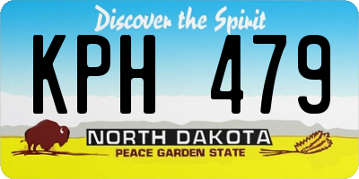 ND license plate KPH479