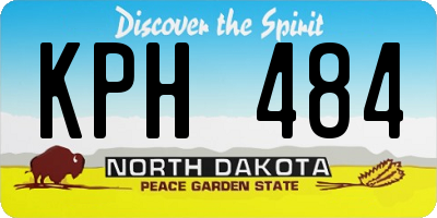 ND license plate KPH484
