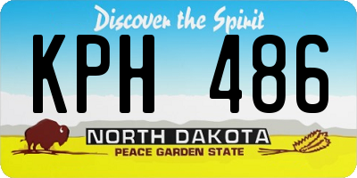 ND license plate KPH486