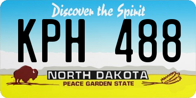 ND license plate KPH488