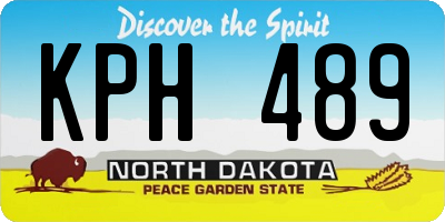 ND license plate KPH489