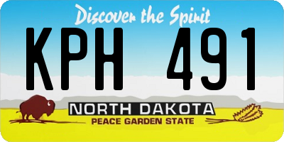 ND license plate KPH491