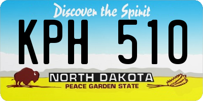 ND license plate KPH510