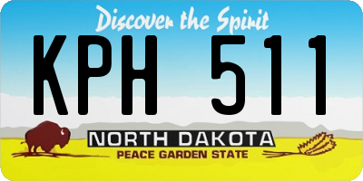 ND license plate KPH511