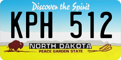 ND license plate KPH512