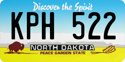 ND license plate KPH522
