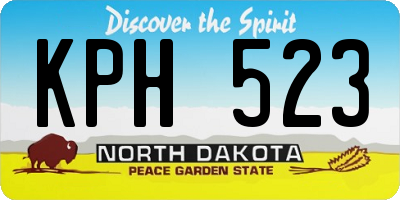 ND license plate KPH523