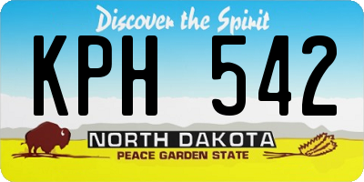 ND license plate KPH542