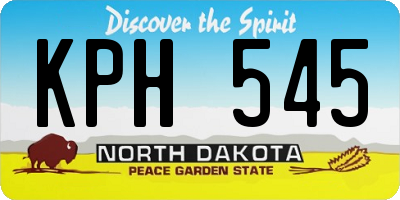 ND license plate KPH545