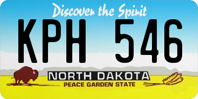 ND license plate KPH546