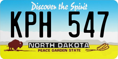 ND license plate KPH547