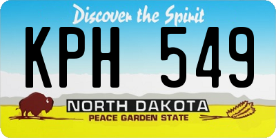 ND license plate KPH549