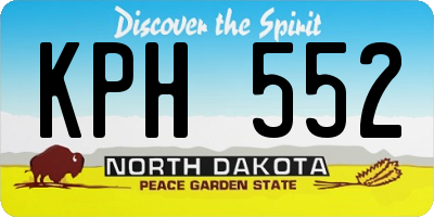 ND license plate KPH552