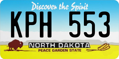 ND license plate KPH553