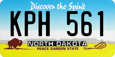 ND license plate KPH561