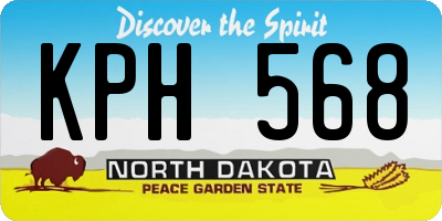 ND license plate KPH568