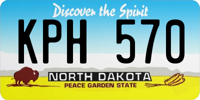 ND license plate KPH570