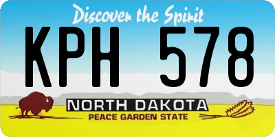 ND license plate KPH578