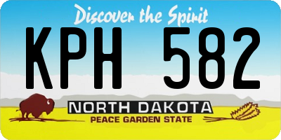 ND license plate KPH582