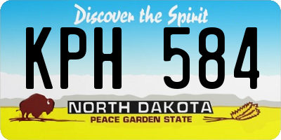 ND license plate KPH584