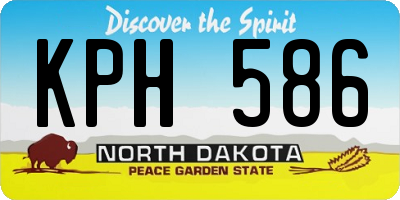 ND license plate KPH586