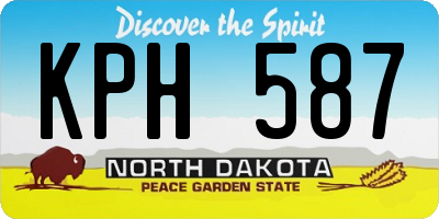 ND license plate KPH587