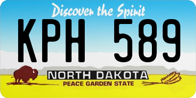 ND license plate KPH589