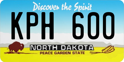 ND license plate KPH600
