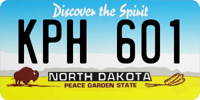 ND license plate KPH601