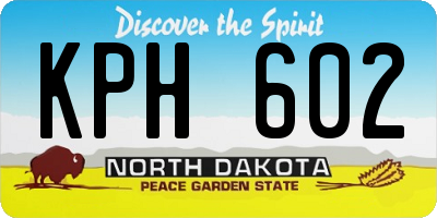 ND license plate KPH602