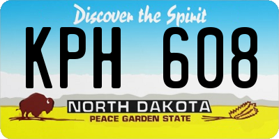 ND license plate KPH608
