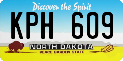 ND license plate KPH609
