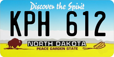 ND license plate KPH612