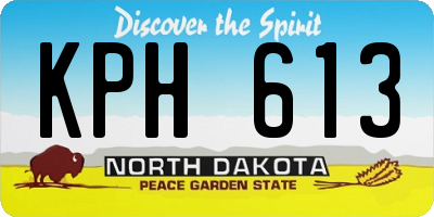 ND license plate KPH613